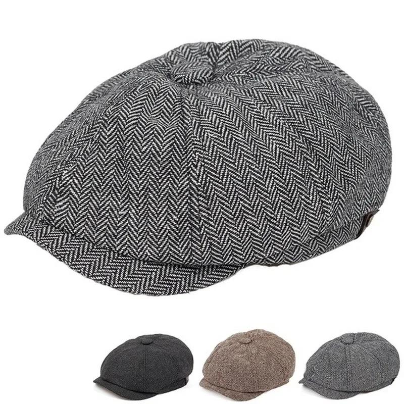 Winter Clothing Drive - Casquette Gatsby plate pour homme, style
