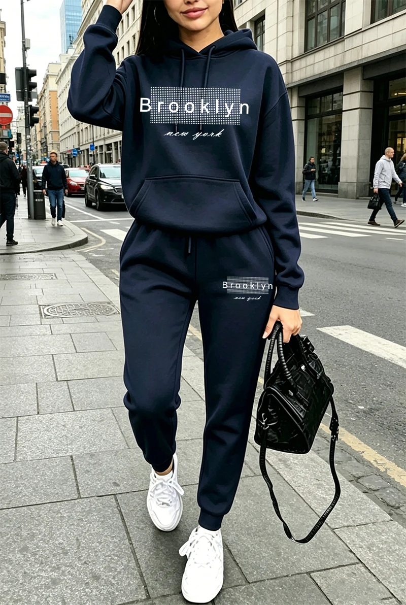 Winter Clothing Outdoor - Ensemble de survêtement pour femmes, sweat-shirt