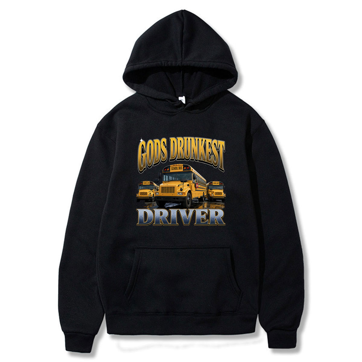 Winter Clothing Drive - Gods Drunkest Driver School Bus Funny