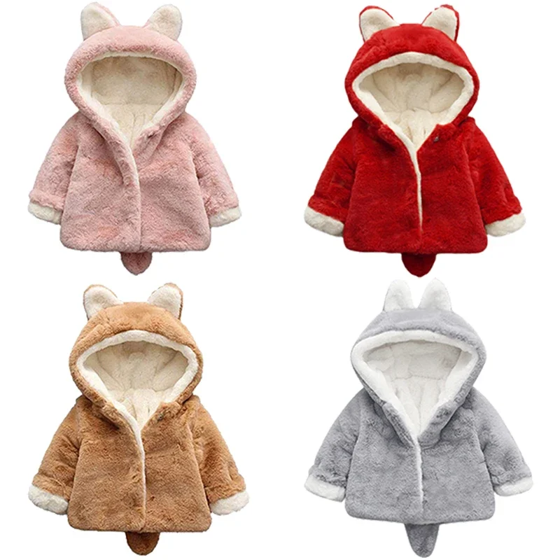 Winter Clothing Baby - Veste en peluche avec oreilles de