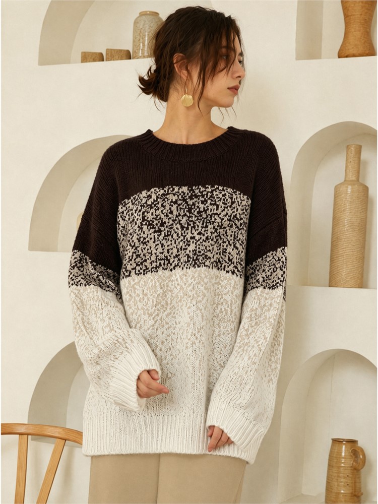 Pull tricoté décontracté à man - Winter Clothing For Plus Size Women avis et prix