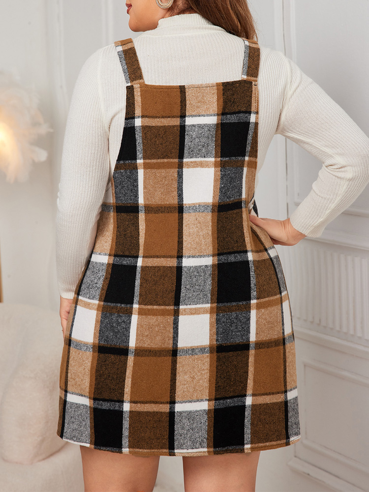 GIBSIE grande taille Plaid san - Winter Clothing For Plus Size Women avis et prix